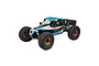 Losi Lasernut 2.2 4S RC Desert Buggy in blue and white livery with orange beadlock wheels, shown from a three-quarter front angle.