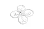 A white BetaFPV Cetus X whoop drone outer frame kit shown from a high angle against a white background.