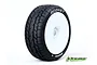 A single Louise B-Rocket RC buggy tyre mounted on a white dished rim against a white background.