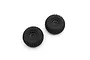 Two black RC crawler wheels with multi-spoke rims and aggressive tread patterns on a white background.