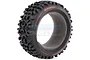 A single Louise B-Pioneer RC buggy tyre with aggressive tread pattern and grey foam insert, viewed from a three-quarter angle.