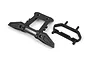 A black plastic rear bumper set for a Maverick RC vehicle, consisting of two separate bumper components against a white background.