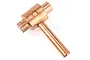 A copper hammer-style soldering iron tip on a white background.