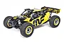 Losi DBXL 2.0 Magnaflow 1/5 scale petrol RC buggy in yellow and black livery with number 81 on the body and rear wing.