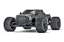 ARRMA Big Rock 6S BLX 1/7 scale RC monster truck in gunmetal grey, shown from a front three-quarter angle against a white background.