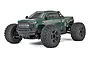 ARRMA Big Rock 223S 4WD RC monster truck in green, featuring large off-road tires and a detailed pickup truck body on a white background.