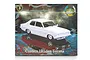 Product packaging for a DDA Collectables 1/24 scale Holden Torana LC custom plastic model kit, featuring a white car model on a blue and red background.