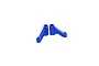 Two blue anodized aluminium RC car front chassis braces from GPM Racing.