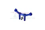 Blue anodized aluminium rear body mount and post set by GPM Racing with two included black screws.