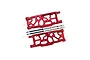 GPM Aluminium Rear Lower Suspension Arms 2Pcs - Red MAKX056-R
