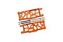 GPM Aluminium Rear Lower Suspension Arms 2Pcs - Orange MAKX056-OR