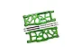GPM Aluminium Rear Lower Suspension Arms 2Pcs with Hardware - Green MAKX056-G