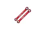 Two red anodized aluminium steering links from GPM Racing with silver metal ball ends, featuring GPM 7075 branding.