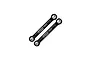 Two black GPM Racing aluminium steering links with silver pivot balls, featuring GPM 7075 branding.