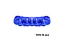 A blue anodized aluminium front lower suspension mount for RC cars by GPM Racing, featuring multiple threaded mounting points.