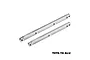 Two silver GPM Racing aluminium centre brace bars for RC cars, featuring machined 7075 alloy construction.