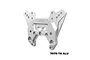 A silver GPM Racing aluminium front shock tower for RC cars, featuring multiple mounting holes and machined details.