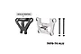 GPM Aluminium Front Bulkhead Mount and Bumper Mount Brace Set - Silver TXMM08331-S
