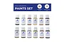 A set of twelve Artesania Latina acrylic paint bottles for WWI aircraft models, displayed against a blue and white promotional background.