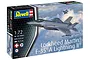 Revell 1/72 scale Lockheed Martin F-35A Lightning II plastic model kit box showing an illustration of the fighter jet in flight against a cloudy sky.