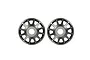 Two grey aluminium Traxxas Pro Scale wheel centre faces shown side by side against a white background.