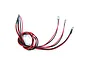 A Yeah Racing 3mm LED light set with two clear LED bulbs connected by red and black wires to a small white connector.