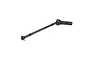A black metal Losi front universal drive shaft for RC vehicles isolated on a white background.