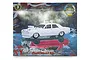 DDA Collectables 1/24 scale Ford XY GT Falcon Custom plastic model kit box featuring a white supercharged model car on a blue and red graphic background.
