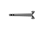 Team Associated carbon fibre flex top deck spare part for RC cars, featuring a Y-shaped design with mounting holes.