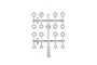 A white plastic parts tree containing various circular shock pistons and bushings for RC car suspension.