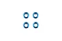 Team Associated Aluminium Adjustable Body Mounts 4Pcs - Blue 32103