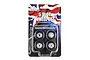 DDA Collectables 1/24 scale 5-slot model car wheel set in original blister packaging with a Union Jack background.