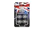 DDA Collectables 1/24 scale low profile Globe wheel set in blister packaging with four silver wheels and metal axles.