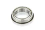 A single metal shielded flanged ball bearing for RC vehicles isolated on a white background.