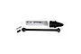 Losi front centre drive shaft kit including a metal driveshaft, rubber boot, small metal pin, and a tube of Losi grease on a white background.