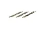 A set of six silver-coloured metal RC turnbuckles arranged in three pairs against a white background.