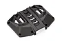 A black plastic rear upper cover for a Xinlehong RC car, featuring a vented design with mounting holes.