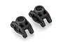 Two black plastic rear hub carriers for Xinlehong RC vehicles, shown from a high-angle perspective on a white background.