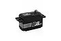 Power HD B8RS low profile brushless metal geared servo in a black case with silver heat sink fins.