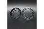 Two grey aluminium beadlock rings for 1.9 inch RC wheels, featuring a circular design with multiple bolt holes and a geometric inner cutout pattern.