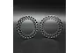 Two grey Reefs RC 1.9 inch aluminium beadlock rings standing upright on a dark surface.