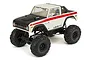 HPI Crawler King 1973 Ford Bronco RC rock crawler in white and black with red side stripes, featuring large off-road tires and a detailed body shell.