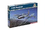 Italeri 1/72 scale F-84G Thunderjet model kit box showing an illustration of the aircraft in flight over mountains.