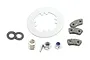 Traxxas slipper clutch rebuild kit components including friction pads, metal pressure plate, spring, nuts, and washers on a white background.