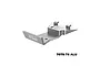 A silver GPM Racing aluminium front skid plate and bumper for RC vehicles, featuring a machined design and the GPM Racing logo.