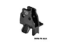 A black GPM Racing aluminium centre differential gear cover for RC cars, featuring a machined 7075-T6 alloy construction.