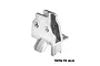 A silver GPM Racing aluminium centre differential gear cover for RC cars, featuring a machined 7075-T6 alloy construction.