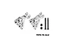 A pair of silver GPM Racing aluminium rear hubs with bearings, two black screws, and two black lock nuts on a white background.