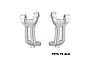 A pair of silver GPM Racing aluminium front hub carriers for RC vehicles, showing left and right pieces with 7075-T6 markings.