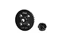 GPM Racing black steel spiral differential gear set featuring a 37T ring gear and 13T pinion gear.